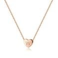 thumbnail image 1 of AUNOOL Heart Initial Necklace for Women Rose Gold Plated 925 Sterling Silver Tiny Heart A-Z Alphabet Initial Necklace for Women, 1 of 6