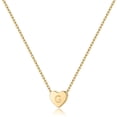 thumbnail image 1 of AUNOOL Heart Initial Necklace for Women Gold Plated 925 Sterling Silver Tiny Heart A-Z Alphabet Initial Necklace for Women, 1 of 6