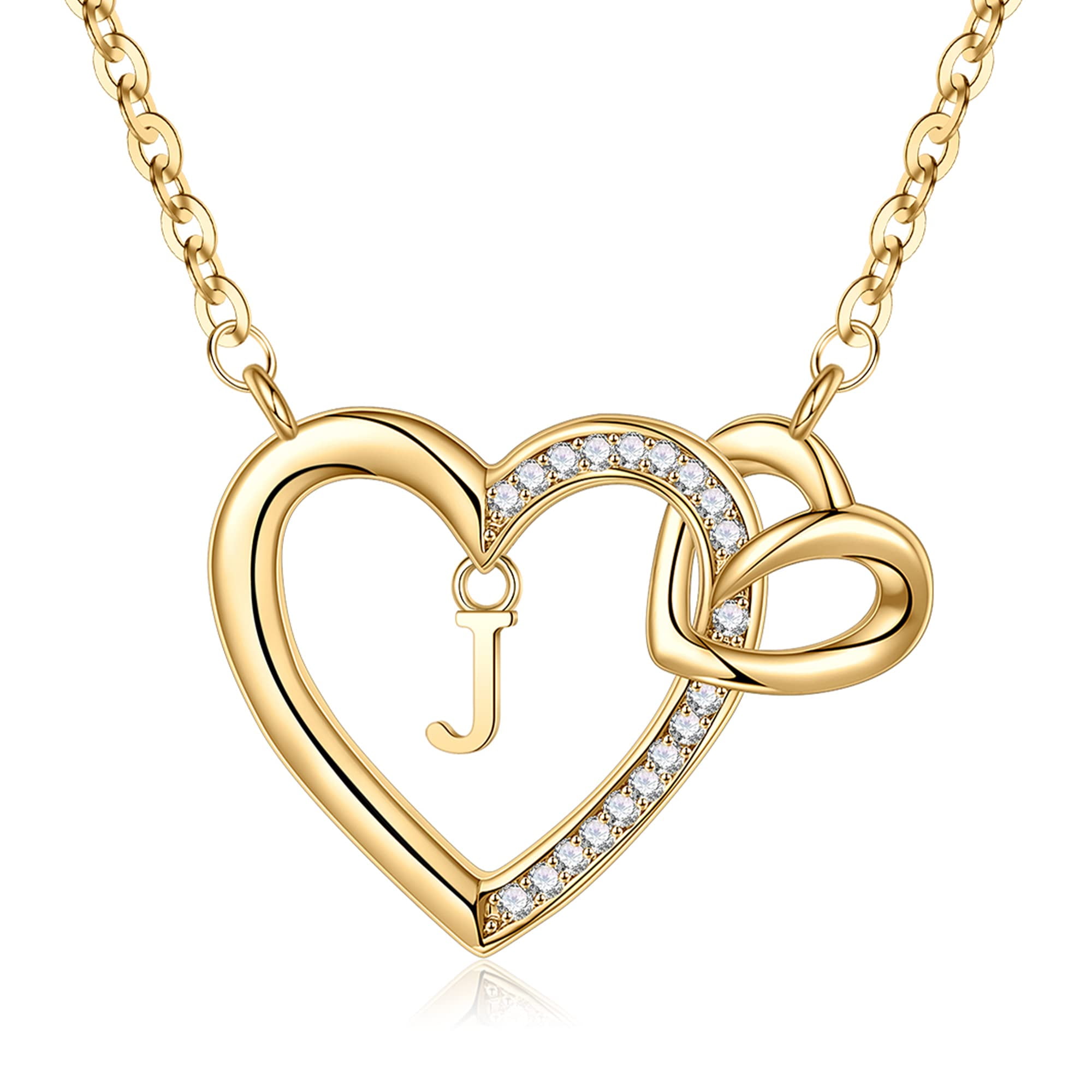 Open Heart Necklace, Teenage Girl Gifts, Strong Woman Gifts, Gifts for Teenage Girls, 18K Yellow Gold Finish / Standard Box