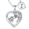 thumbnail image 1 of AUNOOL Heart Unicorn Necklaces for Women 14K Gold Plated Colorful CZ Heart Pendant Unicorn Necklaces for Women Unicorn Jewelry Gifts, 1 of 6