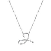 AUNOOL Initial Necklaces for Women Girls 14K Gold Plated Cursive Letter Pendant Necklace for Women Girls Graduation Jewelry Gifts