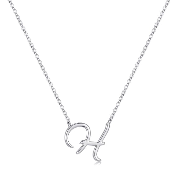 AUNOOL Initial Necklaces for Women 14K Gold Plated Cursive Letter Pendant Necklace for Women Graduation Jewelry Gifts