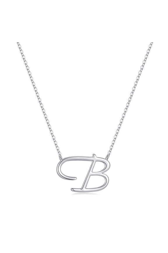 Initial Necklaces for Women 14K Gold Plated Cursive Letter Pendant Necklace for Women Graduation Jewelry Gifts