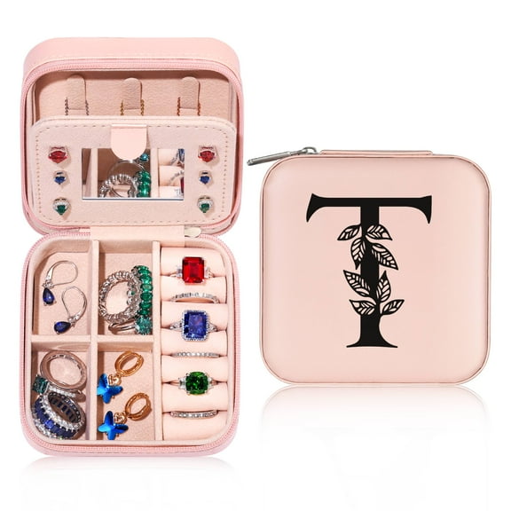 AUNOOL Travel Essentials Jewelry Box for Women Necklace Earring Organizer Ring Box Jewelry Boxes for Women Birthday Gifts for Women