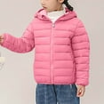 thumbnail image 1 of AUNVITO 2025 Trendy 3-16 Years Children's Fashion Solid Color Lightweight Down Cotton Jacket Long Sleeved Hooded Casual Jacket/jacket, 1 of 6