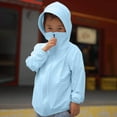 thumbnail image 1 of AUNVITO 2025 Trendy Children's Solid Color Sun Protection Clothing With Long Sleeves And Zippered Hooded Cardigan Jacket For Large Children, 1 of 5
