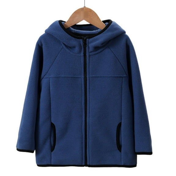 AUNVITO 2025 Trendy Fashion Girls And Boys' Casual Long Sleeve TopsThickened Jacket Warm And Windproof Stand Up Collar Hooded Jacket