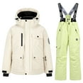 thumbnail image 1 of AUNVITO 3-14Y Kids Waterproof Windproof Snowsuit Set Thermal Insulated Hooded Jacket & Overalls Winter Skiing Gear for Boys and Girls, 1 of 4