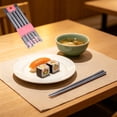 thumbnail image 1 of AUNVITO 5 Pair Reusable Stainless Steel Chopstick Set, Non Slide Dishwasher Safe Asian Dining Utensil Gift Pack, 1 of 6