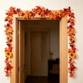 thumbnail image 1 of AUNVITO 68.90 Inch Fall Maple Leaf Pumpkin Garland, Sunflower Berry Season Hanging Vine, Front Door Fireplace Decor For Halloween Thanksgiving, 1 of 6