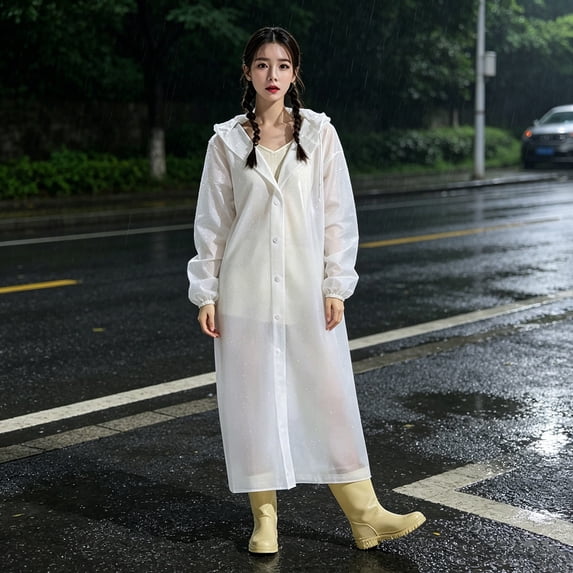 AUNVITO Adult One Piece Rain Suit, Full Body Waterproof Raincoat, Wind Resistant Outdoor Wet Weather Outfit, Durable Rainwear for Cycling Fishing Hiking Commuting