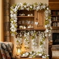 thumbnail image 1 of AUNVITO Artificial Autumn Maple Leaf Hanging Vine, Realistic Harvest Foliage Ornament, Indoor Fireplace Window Dual Holiday Decor, 1 of 7