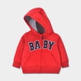 thumbnail image 1 of AUNVITO Baby Boys & Girls Hooded Windbreaker Jacket Soft Fleece-Lined Zipper Front Long Sleeve Lightweight Outerwear for Spring/Fall 9M-3Y, 1 of 3