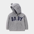 thumbnail image 1 of AUNVITO Baby Boys & Girls Hooded Windbreaker Jacket Soft Fleece-Lined Zipper Front Long Sleeve Lightweight Outerwear for Spring/Fall 9M-3Y, 1 of 3