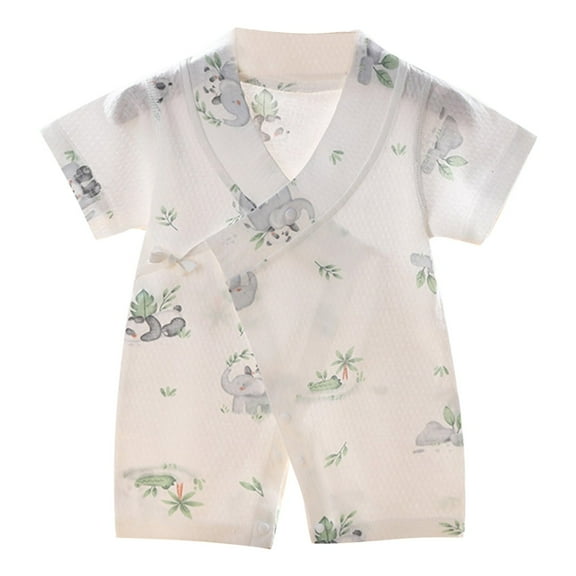 AUNVITO Baby Jumpsuit Thin Gauze Baby Boy Summer Clothes Infant Newborn Girl Romper