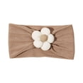 thumbnail image 1 of AUNVITO Baby Wide Headband Elastic Nylon Soft Solid Color Jacquard Small Flowers Design, 1 of 3