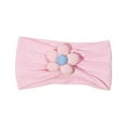 thumbnail image 1 of AUNVITO Baby Wide Headband Elastic Nylon Soft Solid Color Jacquard Small Flowers Design, 1 of 3