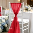 thumbnail image 1 of AUNVITO Beautiful Gauze Chair Back Flower Chair Sash 8 x 108 Inch No Accessory for Wedding Party Home Decoration and Event Styling, 1 of 6