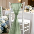 thumbnail image 1 of AUNVITO Beautiful Gauze Chair Back Flower Chair Sash 8 x 108 Inch No Accessory for Wedding Party Home Decoration and Event Styling, 1 of 6