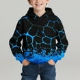 thumbnail image 1 of AUNVITO Boys 4-14Y Hooded Sweatshirt Printed Patchwork Long Sleeve Casual Fall Winter Pullover Top with Elastic Cuffs for Daily Outfit & Outdoor Play, 1 of 7
