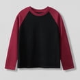 thumbnail image 1 of AUNVITO Boys & Girls Basic Casual Long Sleeve Shirt 5-16Y Raglan Sleeve Cotton Fall Winter Layering Kids Top Solid Color Round Neck Tee, 1 of 6