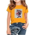 thumbnail image 1 of AUNVITO Boys & Girls British Flag Print Casual Loose Fit Short Sleeve Round Neck T-Shirt, 1 of 4