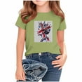 thumbnail image 1 of AUNVITO Boys & Girls British Flag Print Casual Loose Fit Short Sleeve Round Neck T-Shirt, 1 of 4