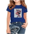 thumbnail image 1 of AUNVITO Boys & Girls British Flag Print Casual Loose Fit Short Sleeve Round Neck T-Shirt, 1 of 4