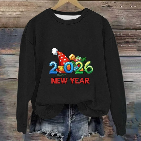 AUNVITO Boys & Girls Christmas Print Loose Fit Long Sleeve Sweatshirt 1-13Y | Holiday Casual Wear with Comfortable Healthy Fabric Stretchy Crewneck Top