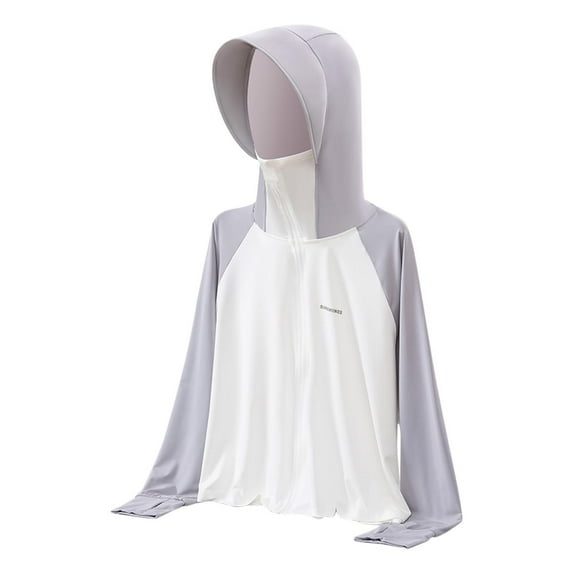 AUNVITO Boys & Girls Color Block Raglan Sleeve Casual Sun Protection Jacket Outerwear