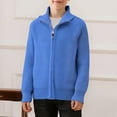 thumbnail image 1 of AUNVITO Boys & Girls Knitted Cardigan Sweater Warm Long Sleeve Versatile Outerwear 4-14Y | Soft Cotton Cozy Casual Wear for Kids Winter Autumn, 1 of 9