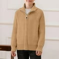 thumbnail image 1 of AUNVITO Boys & Girls Knitted Cardigan Sweater Warm Long Sleeve Versatile Outerwear 4-14Y | Soft Cotton Cozy Casual Wear for Kids Winter Autumn, 1 of 9