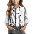 thumbnail image 1 of AUNVITO Boys & Girls Polka Dot Print Button Down Shirt Long Sleeve Casual Shirt Jacket Spring Summer 3-16 Years, 1 of 5