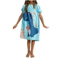 thumbnail image 1 of AUNVITO Boys & Girls Quick-Dry UV Protection Swim Cover-Up Towel Poncho with Short Sleeves Fashion, 1 of 3