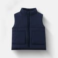 thumbnail image 1 of AUNVITO Boys & Girls Quilted Vest Thickened Warm Sleeveless Winter Coat 0-8Y, Cotton Casual Solid Color Outerwear with Lightweight Design, 1 of 3