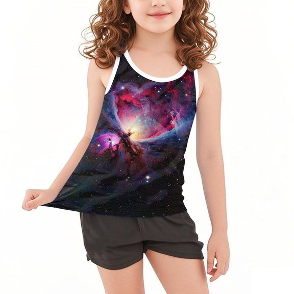 AUNVITO Boys & Girls Sleeveless Round Neck Tank Top Casual Star Print Summer Vest Top