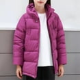thumbnail image 1 of AUNVITO Boys Girls Winter Coat 3-12Y Heavyweight Fleece-Lined Hooded Mid-Length with Pockets Casual Warm Outerwear, 1 of 6