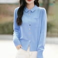 thumbnail image 1 of AUNVITO Breathable Lightweight Long Sleeve Cardigan for Women - Casual Loose Fit Knit Open Front Sweater with Solid Color, 1 of 3