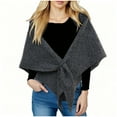 thumbnail image 1 of AUNVITO Buttery-Soft Striped Shawl Wrap for Women Lightweight Warmth Wool Blend Knit Scarf Cardigan Cape, 1 of 4