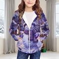 thumbnail image 1 of AUNVITO Christmas Print Hooded Zip-Up Hoodie with Pockets Long Sleeve Sportswear for Boys & Girls 4-12Y Casual Winter Outerwear, 1 of 6