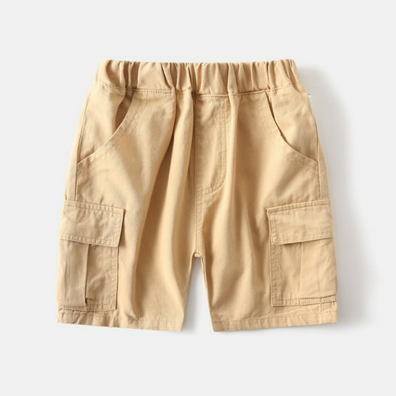 AUNVITO Clearance! Boys' Summer Five Quarter Pants Solid Color Casual Fashion Pocket Shorts