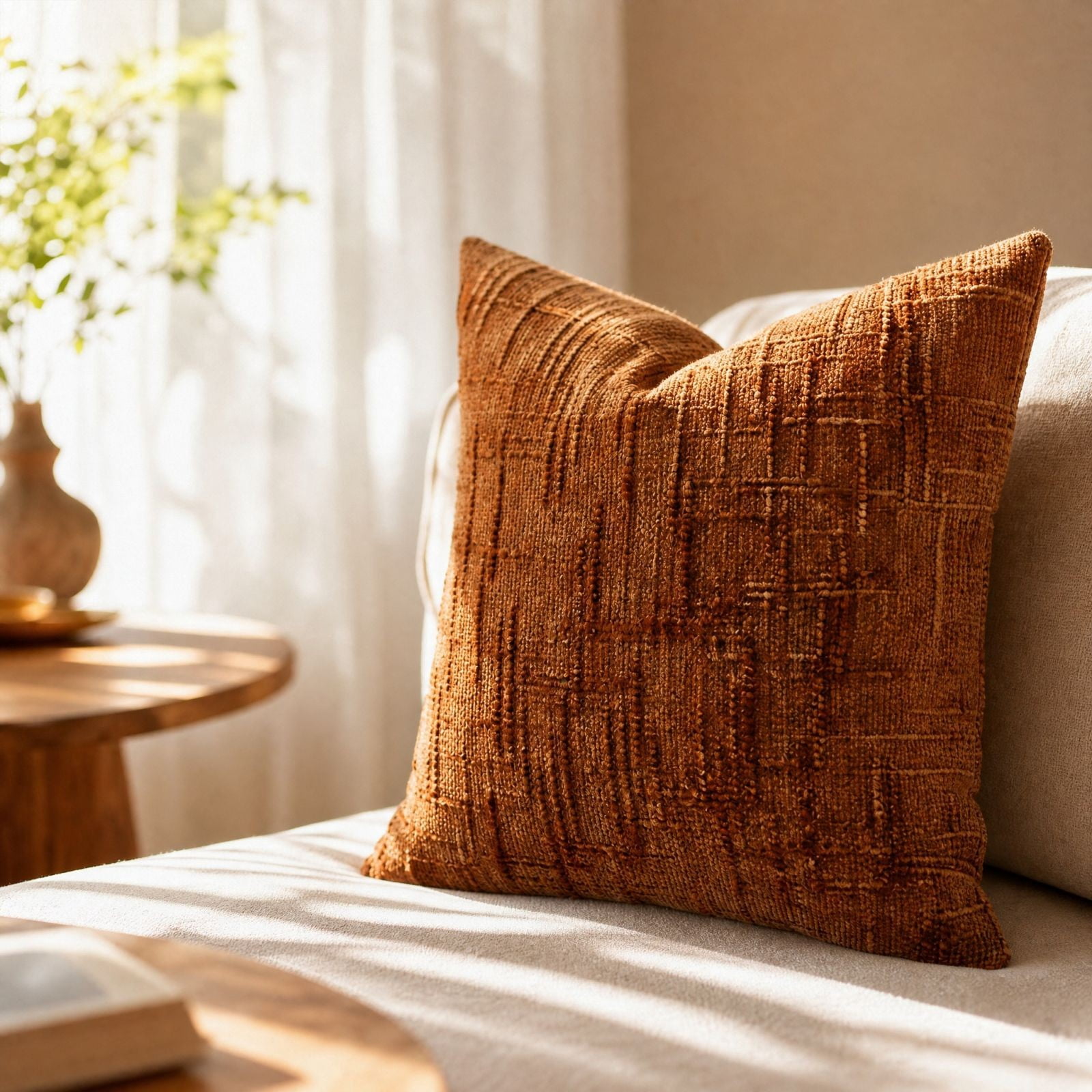 Throws Texture AUNVITO Clearance Chenille Pillow Cover Textured Slubbed Corduroy Sofa ...