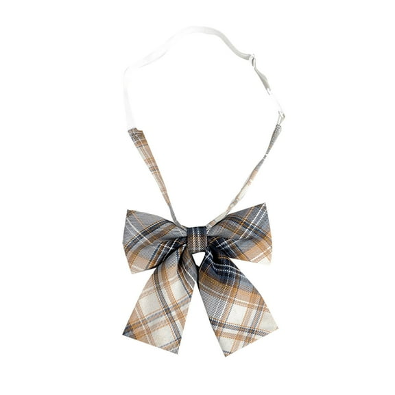 AUNVITO Clearance Children's Tie Uniform Shirt College Style Student Plaid Tie Unisex No Tie Ribbon Accessories Summer Kids Clothes