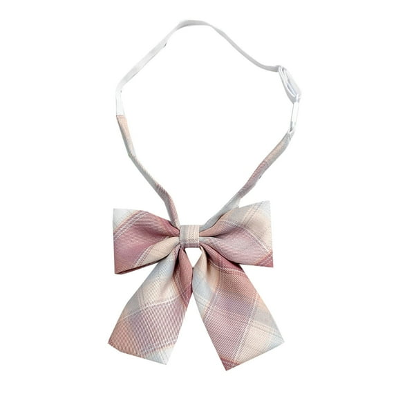 AUNVITO Clearance Children's Tie Uniform Shirt College Style Student Plaid Tie Unisex No Tie Ribbon Accessories Summer Kids Clothes