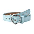 thumbnail image 1 of AUNVITO Clearance Children's and Girls' Peach Heart Buckle Fashion Belt with Love Hole Hollow Decoration Belt Summer Kids Clothes, 1 of 2