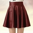thumbnail image 1 of AUNVITO Clearance Girls Casual Spring And Summer Solid High Waist Kids Skirt, 1 of 4