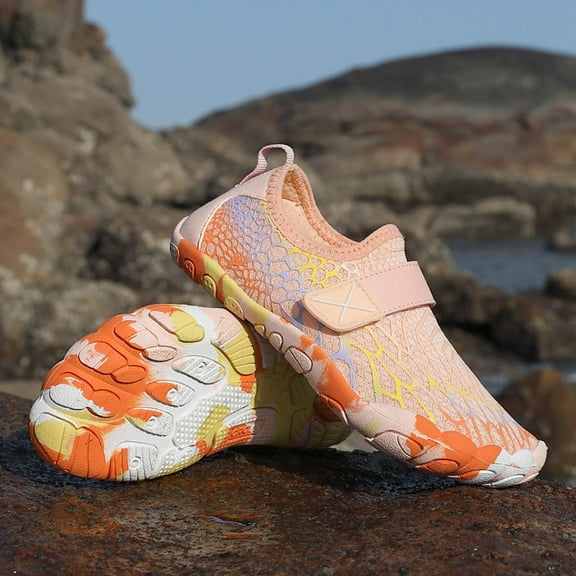 AUNVITO Clearance Outdoor Children's Slip and Wear Barefoot Water Shoes Drying Soft Soled Swimming Shoes Water Shoes