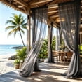 thumbnail image 1 of AUNVITO Clearance Outdoor Privacy Curtain 118.1x29.5 Inch Mesh Sheer Patio Curtain for Garden Balcony Outdoor Mosquito Privacy Curtain Great Gift Choice for Family and Friends, 1 of 7
