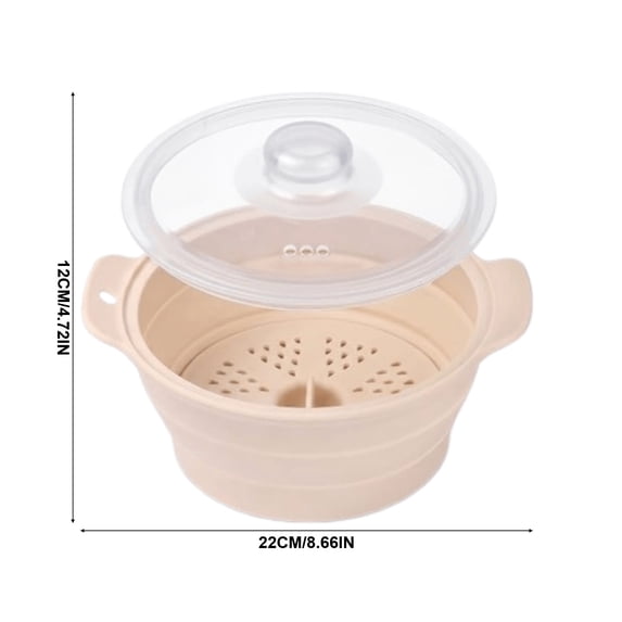 AUNVITO Collapsible Silicone Steamer Pot Foldable Strainer Basket with ...