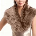 thumbnail image 1 of AUNVITO Cozy Lightweight Winter Shawl Scarf Wrap for Women with Faux Fur Trim Fashionable Versatile Party Daily Outwear, 1 of 3